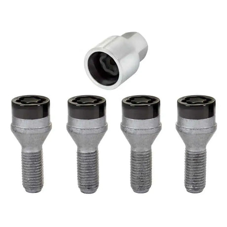 McGard Wheel Lock Bolt Set - 4pk. (Cone Seat) M12X1.5 / 17mm Hex / 25.5mm Shank Length - Black 