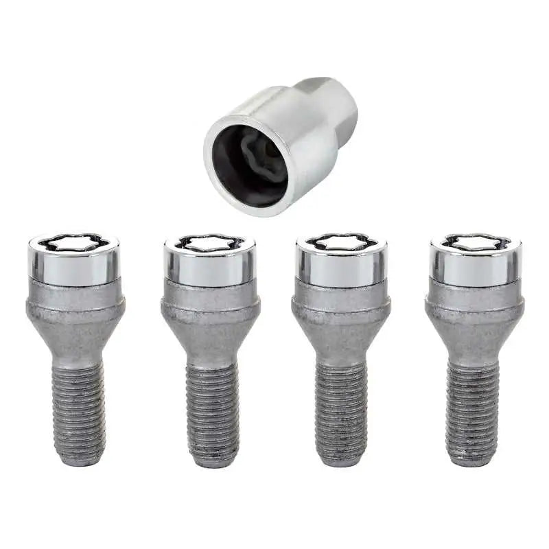McGard Wheel Lock Bolt Set - 4pk. (Cone Seat) M12X1.5 / 17mm Hex / 25.5mm Shank Length - Chrome 
