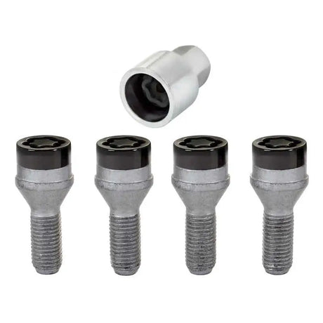 McGard Wheel Lock Bolt Set - 4pk. (Cone Seat) M12X1.5 / 17mm Hex / 25.5mm Shank Length - Black 