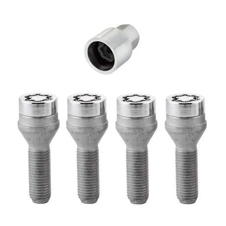 McGard Wheel Lock Bolt Set - 4pk. (Cone Seat) M12X1.5 / 17mm Hex / 31.7mm Shank Length - Chrome 
