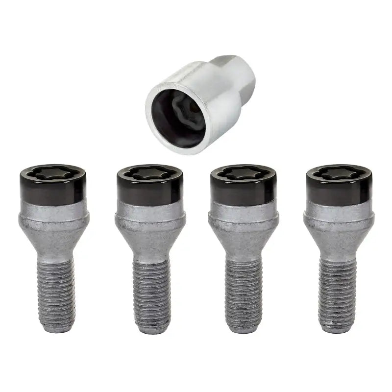 McGard Wheel Lock Bolt Set - 4pk. (Cone Seat) M12X1.5 / 17mm Hex / 25.5mm Shank Length - Black - 27178