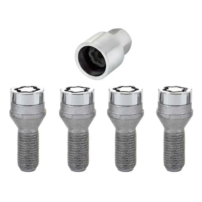 McGard Wheel Lock Bolt Set - 4pk. (Cone Seat) M14X1.25 / 17mm Hex / 27.3mm Shank Length - Chrome 