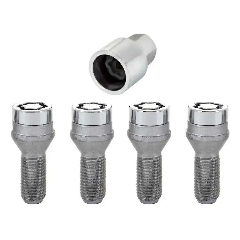 McGard Wheel Lock Bolt Set - 4pk. (Cone Seat) M14X1.25 / 17mm Hex / 27.3mm Shank Length - Chrome 