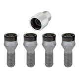 McGard Wheel Lock Bolt Set - 4pk. (Cone Seat) M14X1.25 / 17mm Hex / 27.3mm Shank Length - Black 
