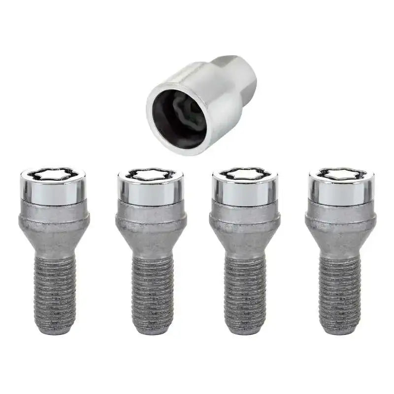 McGard Wheel Lock Bolt Set - 4pk. (Cone Seat) M14X1.25 / 17mm Hex / 27.3mm Shank Length - Chrome 