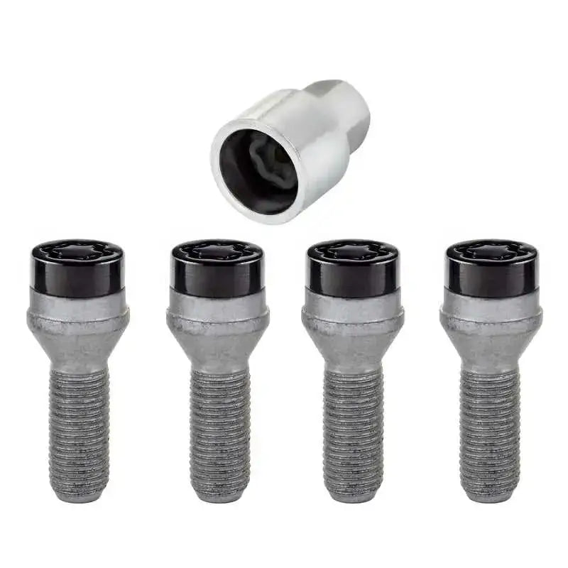 McGard Wheel Lock Bolt Set - 4pk. (Cone Seat) M14X1.5 / 17mm Hex / 31.0mm Shank Length - Black 