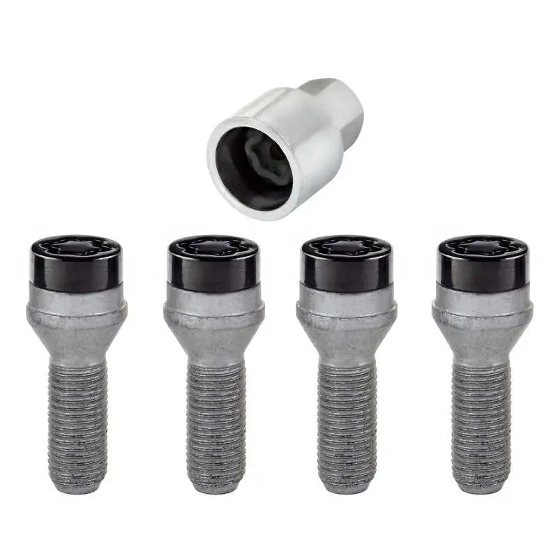 McGard Wheel Lock Bolt Set - 4pk. (Cone Seat) M14X1.5 / 17mm Hex / 31.0mm Shank Length - Black 