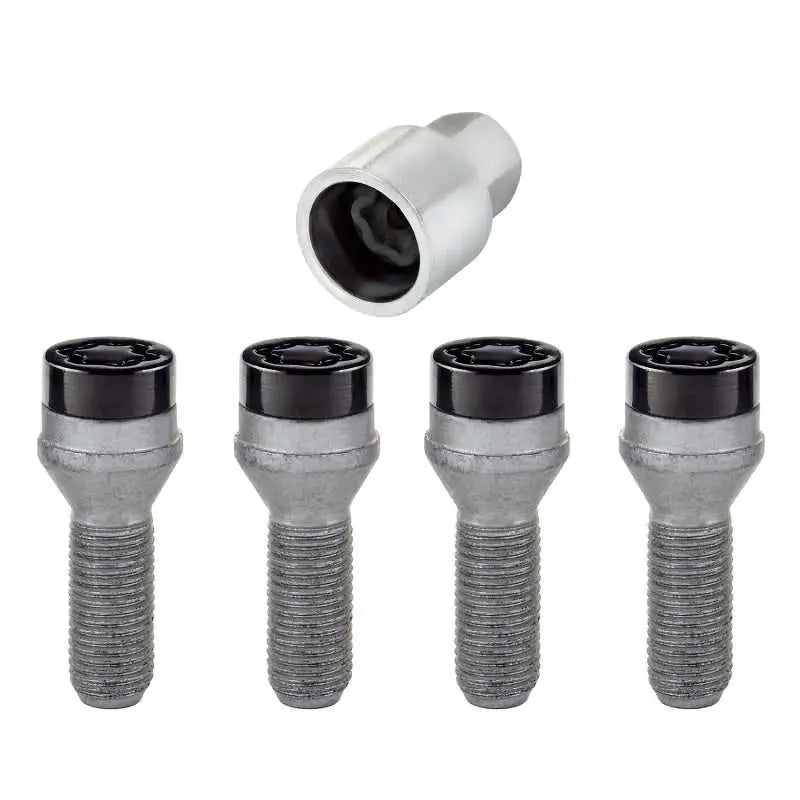 McGard Wheel Lock Bolt Set - 4pk. (Cone Seat) M14X1.5 / 17mm Hex / 31.0mm Shank Length - Black 