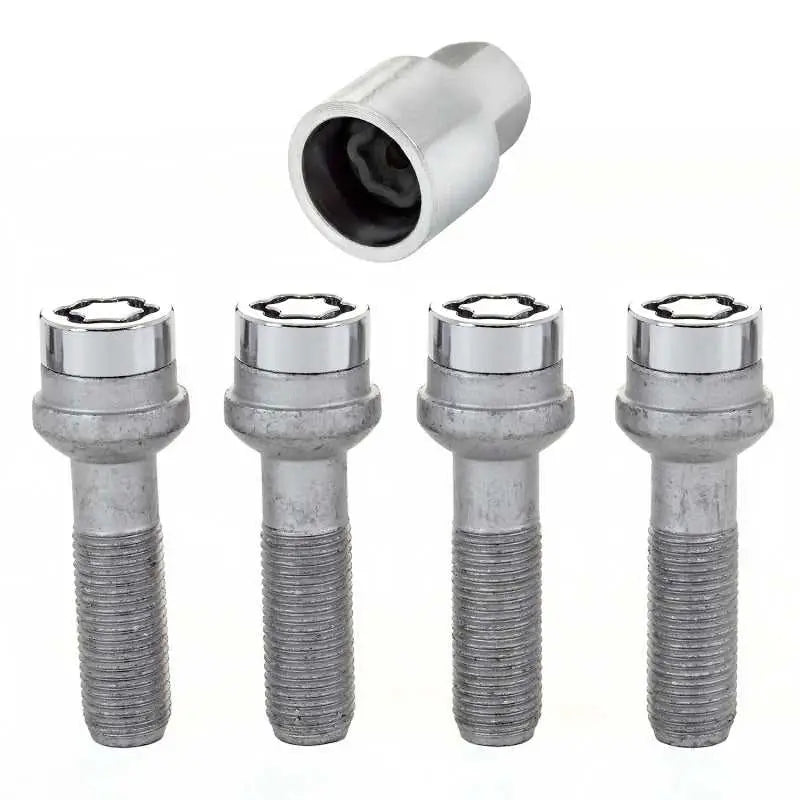 McGard Wheel Lock Bolt Set - 4pk. (Radius Seat) M14X1.5 / 17mm Hex / 45.0mm Shank Length - Chrome 