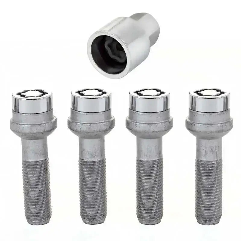 McGard Wheel Lock Bolt Set - 4pk. (Radius Seat) M14X1.5 / 17mm Hex / 45.0mm Shank Length - Chrome 