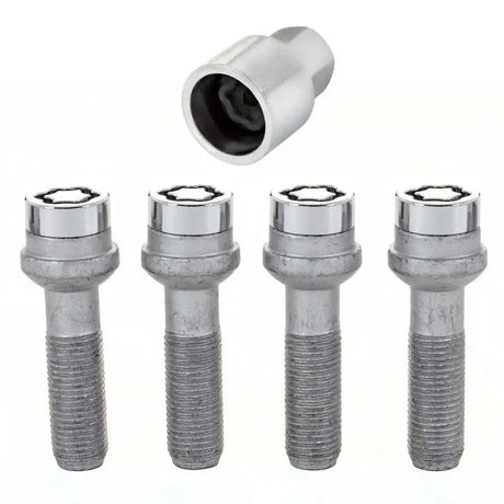 McGard Wheel Lock Bolt Set - 4pk. (Radius Seat) M14X1.5 / 17mm Hex / 45.0mm Shank Length - Chrome 