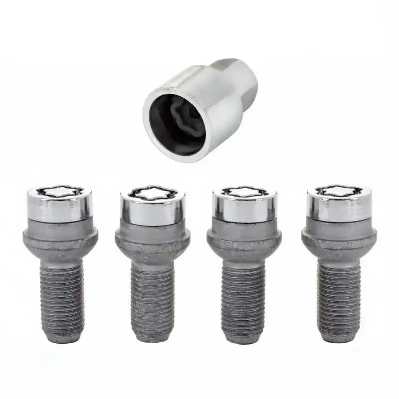 McGard Wheel Lock Bolt Set - 4pk. (Radius Seat) M14X1.5 / 17mm Hex / 26.7mm Shank Length - Chrome 
