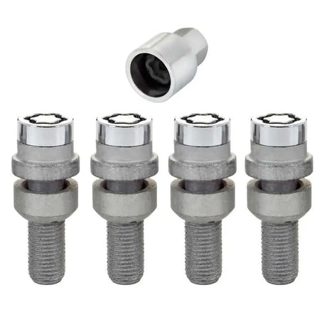 McGard Wheel Lock Bolt Set - 4pk. (Radius Seat) M14X1.5 / 17mm Hex / 28.2mm Shank Length - Chrome 