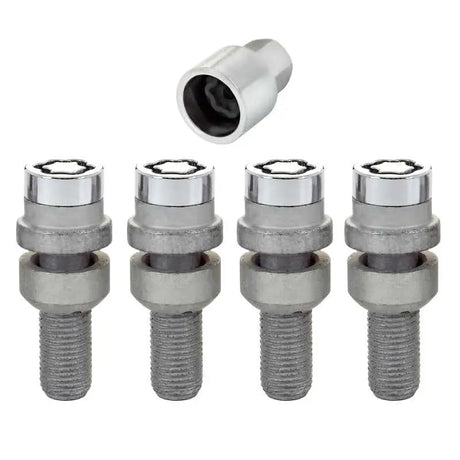 McGard Wheel Lock Bolt Set - 4pk. (Radius Seat) M14X1.5 / 17mm Hex / 28.2mm Shank Length - Chrome 