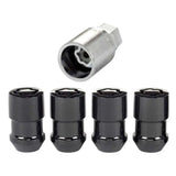 McGard Wheel Lock Nut Set - 4pk. (Cone Seat) 1/2-20 / 3/4 & 13/16 Dual Hex / 1.46in. Length - Black 