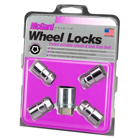 McGard Wheel Lock Nut Set - 4pk. (Cone Seat) 7/16-20 / 3/4 Hex / 1.46in. Length - Chrome - 24132