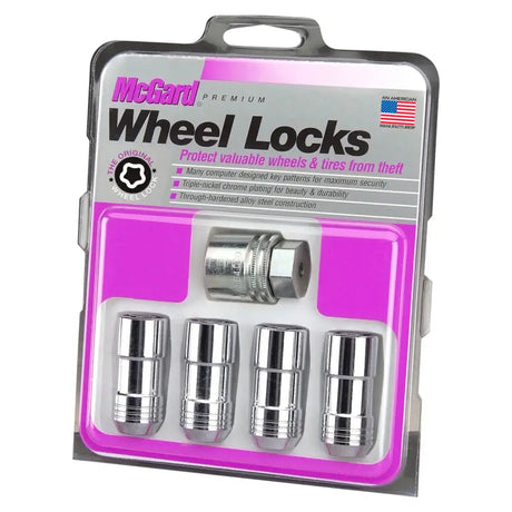 McGard Wheel Lock Nut Set - 4pk. (Cone Seat) 9/16-18 / 7/8 Hex / 1.765in. Length - Chrome - 24234