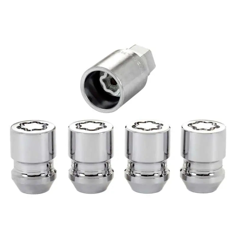 McGard Wheel Lock Nut Set - 4pk. (Cone Seat) M12X1.25 / 19mm & 21mm Dual Hex / 1.28in. L - Chrome 