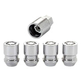 McGard Wheel Lock Nut Set - 4pk. (Cone Seat) M12X1.25 / 19mm & 21mm Dual Hex / 1.28in. L - Chrome 