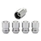 McGard Wheel Lock Nut Set - 4pk. (Cone Seat) M12X1.25 / 19mm & 21mm Dual Hex / 1.28in. L - Chrome 