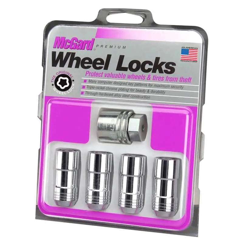 McGard Wheel Lock Nut Set - 4pk. (Cone Seat) M14X2.0 / 13/16 Hex / 2.25in. Length - Chrome 