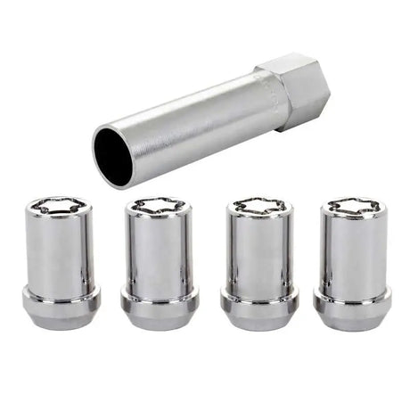 McGard Wheel Lock Nut Set - 4pk. (Tuner / Cone Seat) M12X1.25 / 13/16 Hex / 1.24in. Length - Chrome 