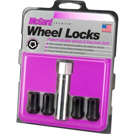 McGard McGard Wheel Lock Nut Set - 4pk. (Tuner / Cone Seat) M12X1.25 / 13/16 Hex / 1.24in. Length - Black