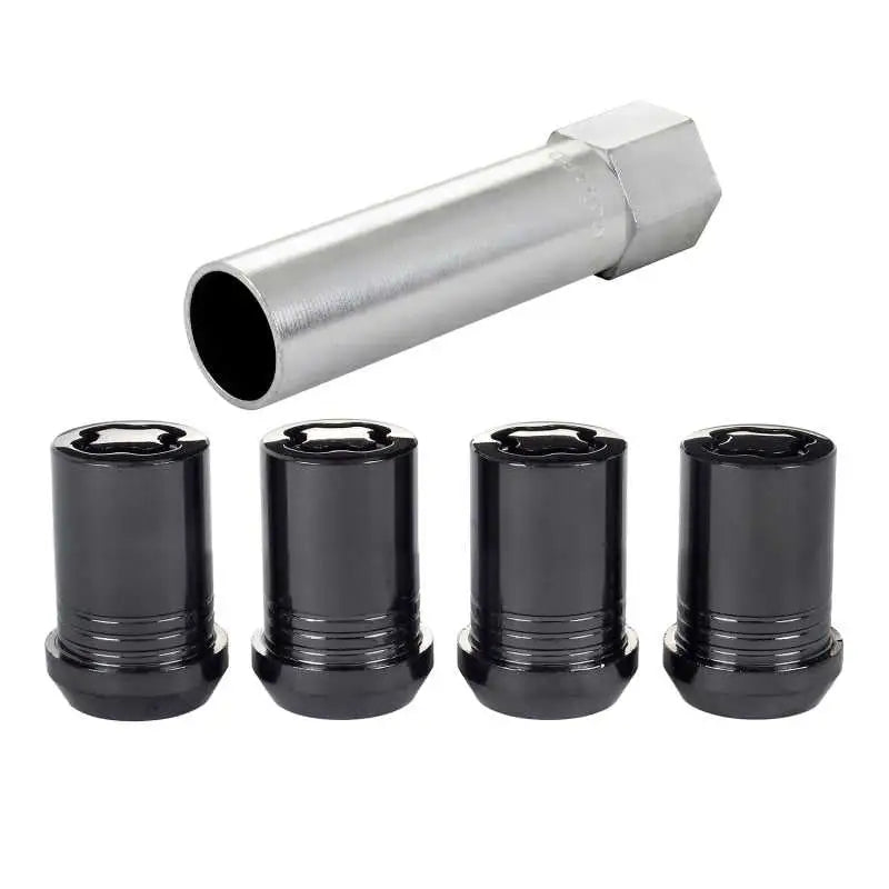 McGard Wheel Lock Nut Set - 4pk. (Tuner / Cone Seat) M12X1.25 / 13/16 Hex / 1.24in. Length - Black 