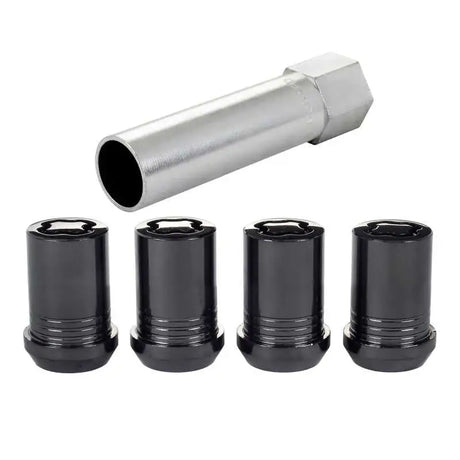 McGard Wheel Lock Nut Set - 4pk. (Tuner / Cone Seat) M12X1.25 / 13/16 Hex / 1.24in. Length - Black 