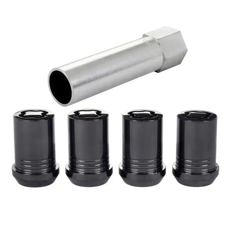 McGard Wheel Lock Nut Set - 4pk. (Tuner / Cone Seat) M12X1.25 / 13/16 Hex / 1.24in. Length - Black 