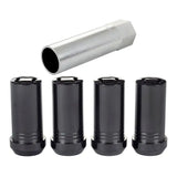 McGard Wheel Lock Nut Set - 4pk. (Tuner / Cone Seat) M14X1.5 / 1in. Hex / 1.935in. Length - Black - 25112