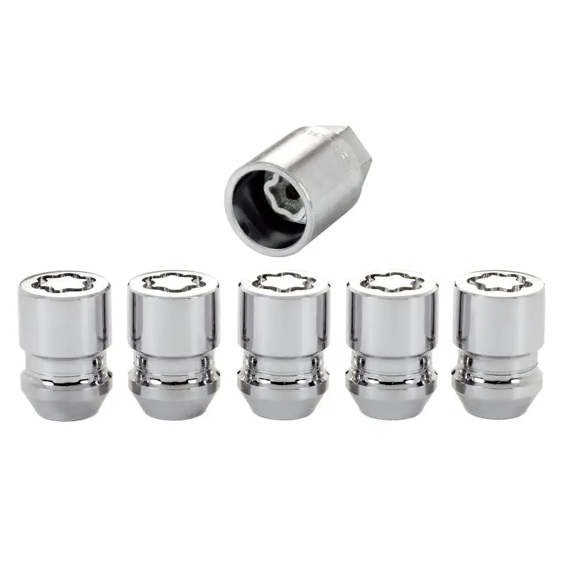McGard 24557 McGard Wheel Lock Nut Set - 5pk. (Cone Seat) M12X1.5 / 13/16 Hex / 1.28in. Length - Chrome - 24557