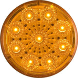 Illuminated amber LED from MCL50AB Optronics Led Miroflex 2 Rnd 9 Diode