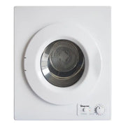 Magic Chef MCSDRY1S Compact Dryer, 2.6 Cu. Ft., 120 V, front view showing control panel and drum.