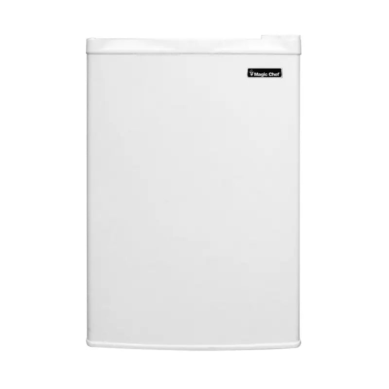 White mini refrigerator from the MCUF3W2 Magic Chef Upright Freezer 3.0 Cu. Ft