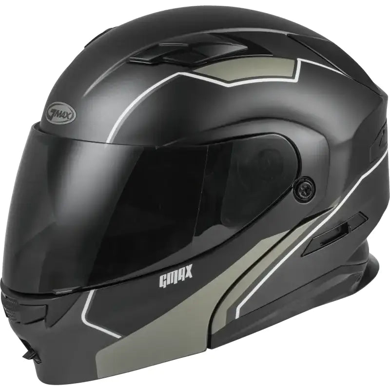 GMAX Md 01 Modular Exploit Helmet Matte Black/Silver Xl