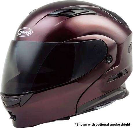 GMAX Md 01 Modular Helmet Wine Red Md for Powersports