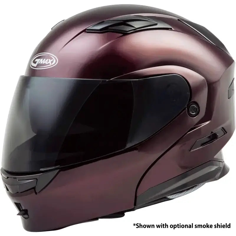 GMAX Md 01 Modular Helmet Wine Red Sm for Powersports