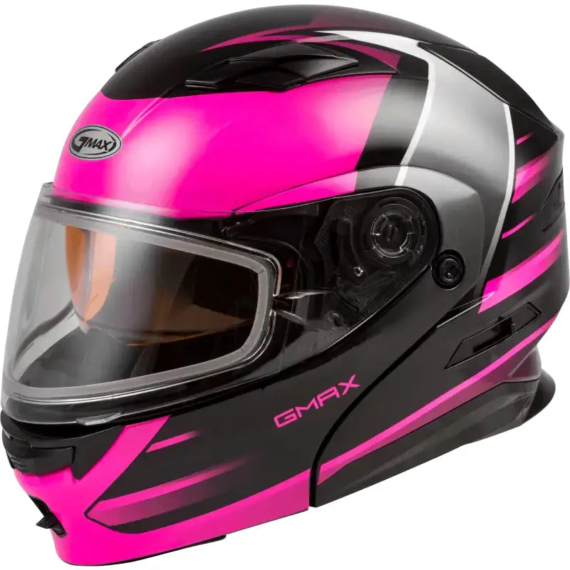 GMAX Md 01s Modular Snow Helmet Descendant Black/Pink/White Lg