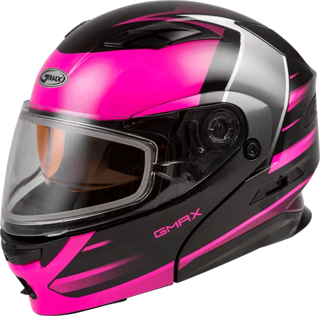 GMAX Md 01s Modular Snow Helmet Descendant Black/Pink/White Md