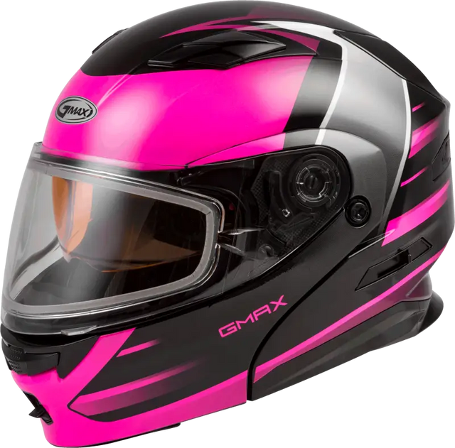 GMAX Md 01s Modular Snow Helmet Descendant Black/Pink/White Md