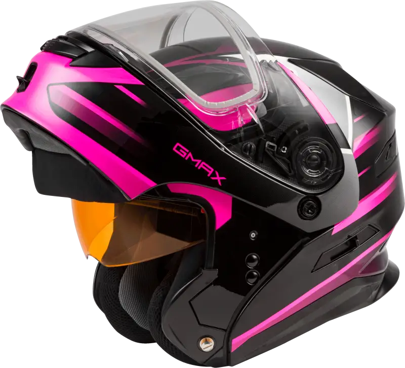 Md 01s Modular Snow Helmet Descendant Black/Pink/White Xl 