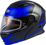 GMAX Md 01s Modular Snow Helmet Descendant Matte Black/Blue 3x