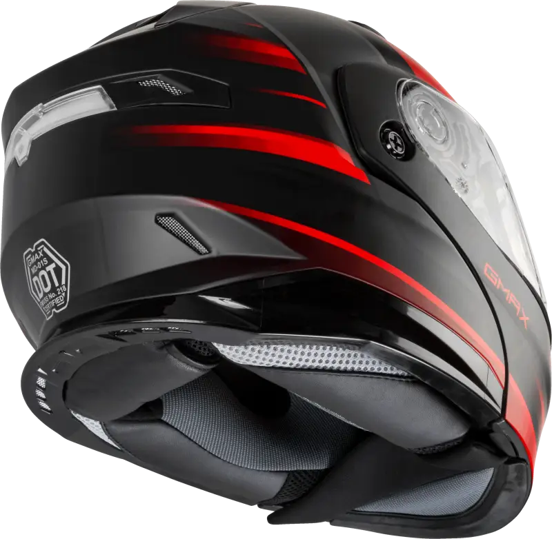 Md 01s Modular Snow Helmet Descendant Matte Black/Red Lg 
