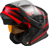 Md 01s Modular Snow Helmet Descendant Matte Black/Red Sm 