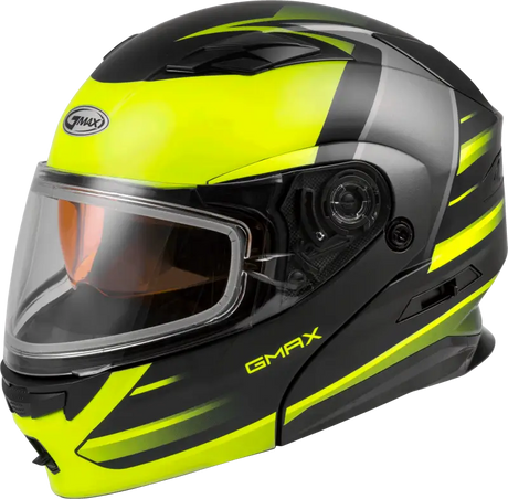 GMAX Md 01s Modular Snow Helmet Descendant Matte Blk/Hi Vis Lg
