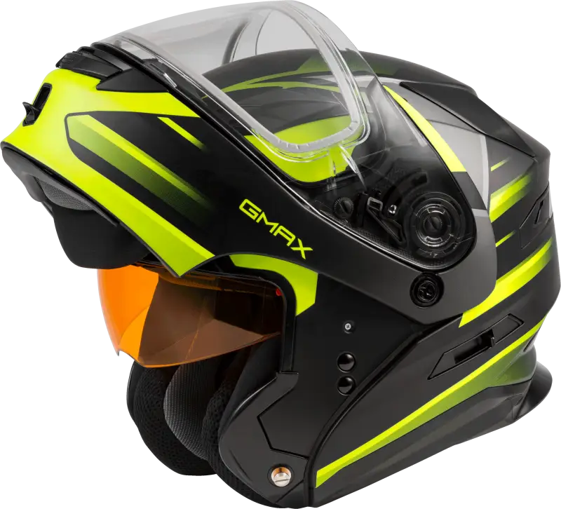 Md 01s Modular Snow Helmet Descendant Matte Blk/Hi Vis Sm 