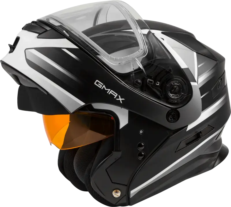 Md 01s Modular Snow Helmet Descendant Matte Blk/White 2x 