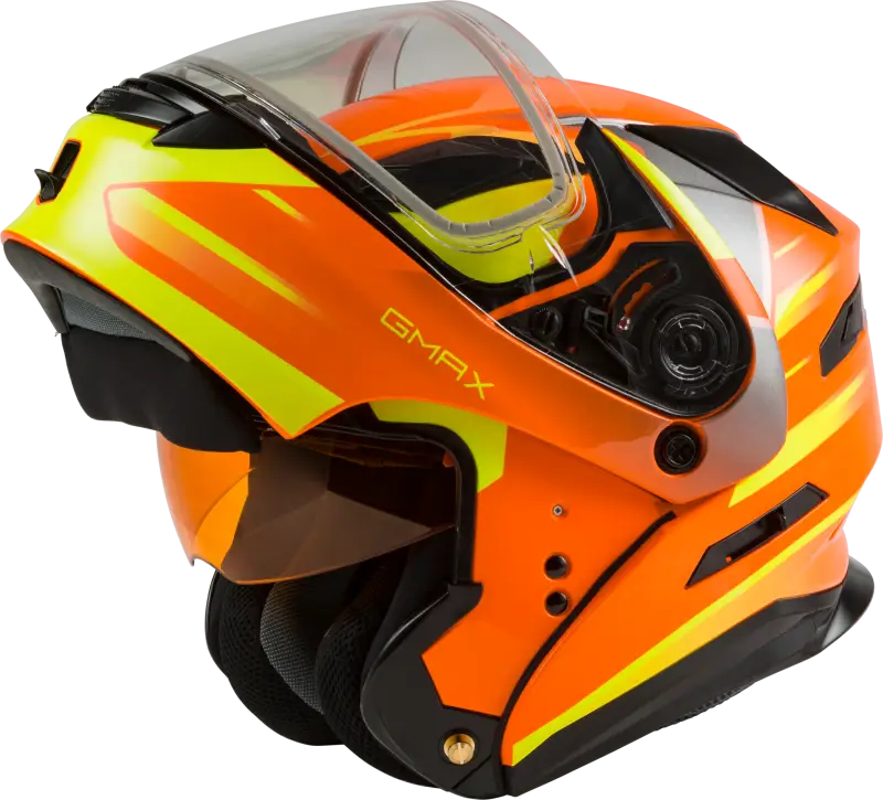 Md 01s Modular Snow Helmet Descendant Neon Org/Hi Vis Lg 