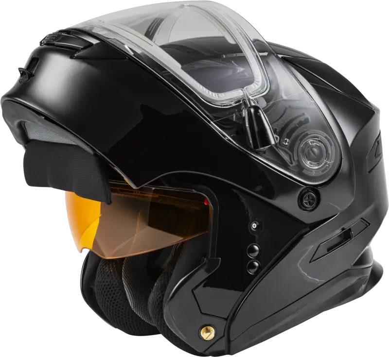 Md 01s Modular Snow Helmet W/Electric Shield Black 3x 